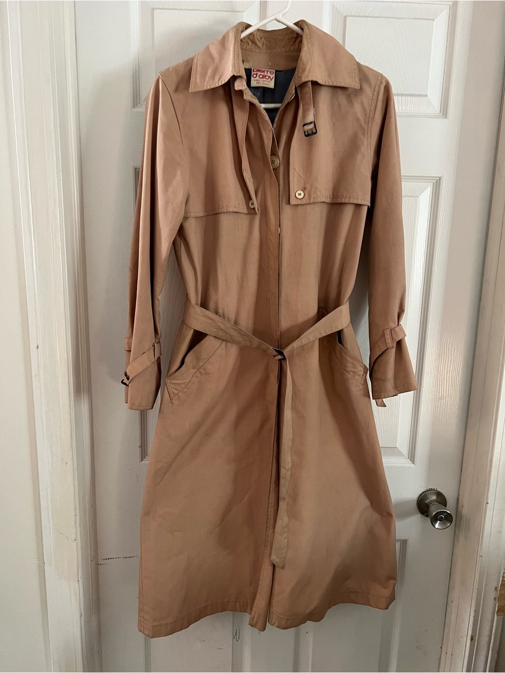 French Vintage Cotton Trench Coat